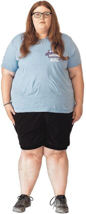 Das war Alisa vor ihrer Gewichtsabnahme.