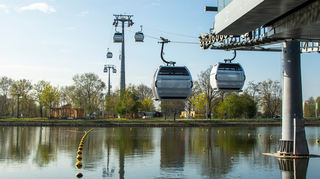 So sieht sie in Almere aus: Die Seilbahn, die 2023 auch in Mannheim eingesetzt wird.
