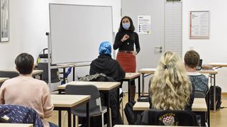 Die Ukrainerin Valeriia Tronko lebt seit sechs Jahren in Deutschland. An der Abendakademie gibt sie nun Sprachkurse.