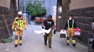 Feuerwehr und Berufstierrettung konnten die gefangene und verletzte Möwe retten.