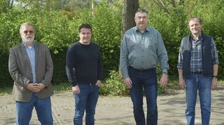 Kommunalpolitiker, die sich gut vorbereiten wollen: Franz Korb (v.l.) und Alexander Scholl (beide CDU), sowie Alexander Morawetz und Stefan Nickel (Grüne).