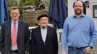 Beim Jubiläumsfest alle drei bisherigen Vorsitzenden in der Reihenfolge ihrer Amtszeit (v. l.): Konstantin Groß, Klaus Schäfer, Christoph Hambusch.