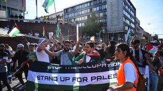 Die Demo verlief laut Polizei friedlich.