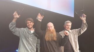 Von links: René Kaspar (Sieger Newcomer), Johnny Armstrong (Sieger Professionals), Andreas Kirsch (Förderpreis Nachwuchscup).