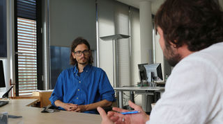 Raúl Semmler im Gespräch in der Redaktion des MM.