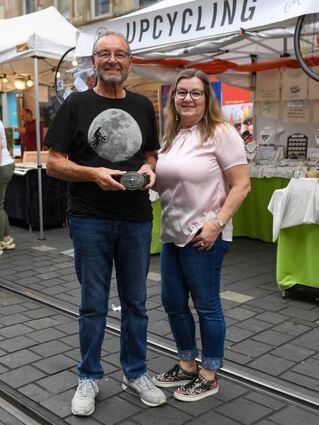 Kreatives Duo: Heike Ferber und Dieter Dausmann.