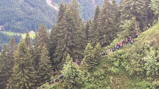 Steil und rutschig: Das Gelände am Heuberggrat.