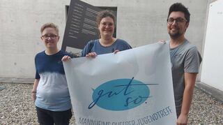 Das Betreuer-Team von „Gut so“ (v.l.): Sam Degott, Mareike Bundschuh und David Kaiser.