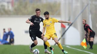 Szene aus einem Testspiel  im vergangenen Januar: Adrian Malachowski (l.) und Hamza Saghiri.