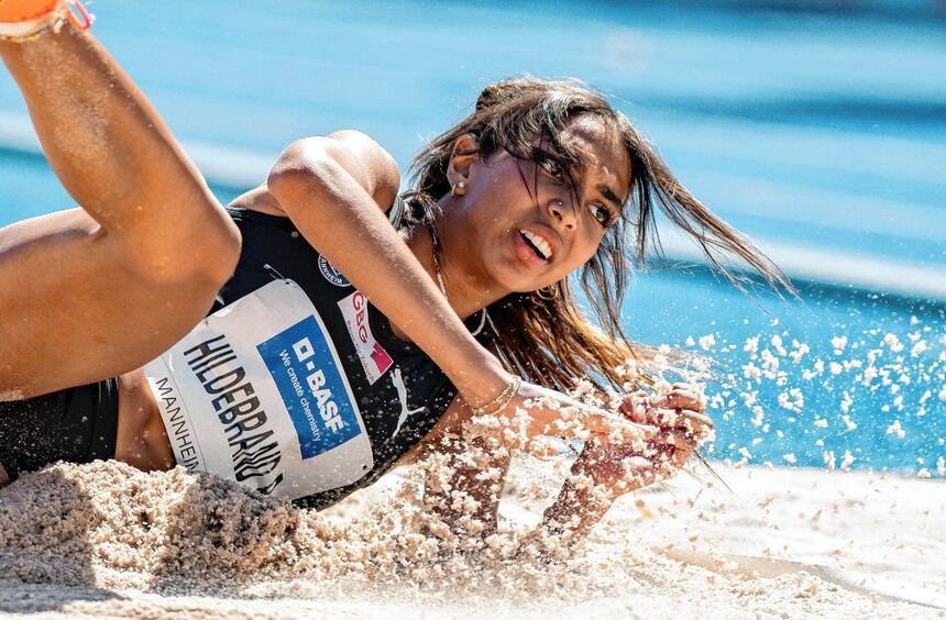 MTG Mannheim-Dreispringerin Ruth Hildebrand feiert einen Heimsieg