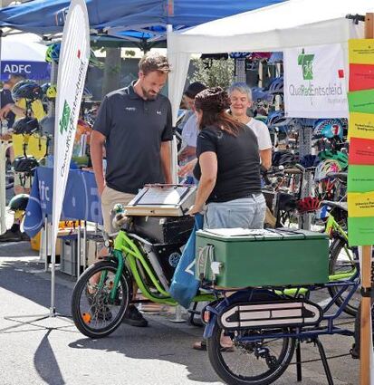 ADFC-Stand bei Monnembike in der Mannheimer City.