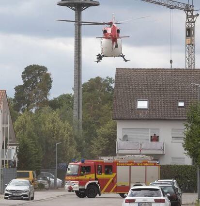 Hubschraubereinsatz nach einem Arbeitsunfall.