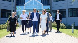 Annalena Baerbock bei ihrem Besuch in der SAP-Zentrale.