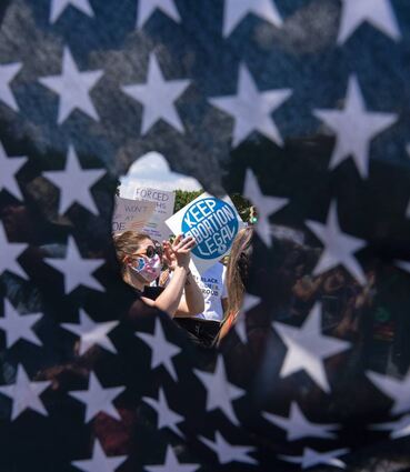 Befürworter eines liberalen Abtreibungsrechts demonstrieren in Washington.