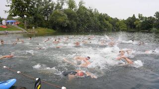 Hatte seit vielen Jahren Tradition: Der „Swim & Run“ im Stollenwörthweiher findet nicht statt.