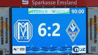 Die bittere Realität: Sechs Gegentore hatte der SV Waldhof vor der Abreibung am Sonntag in Meppen seit dem Aufstieg in die 3. Liga noch nie kassiert.