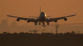 Eine Boeing 747/400 war eigentlich auf dem Weg nach Indien, musste aber kurz nach dem Start in Frankfurt/Hahn ihren Flug abbrechen.