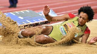 Malaika Mihambo landete bei 7,03 Metern, letztlich fehlten der Oftersheimerin nur drei Zentimeter zum erneuten EM-Gold.
