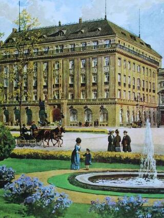 Postkarte des Adlon vor dem Ersten Weltkrieg.