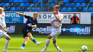 Dominik Martinovic bei seinem Treffer zum 1:1.