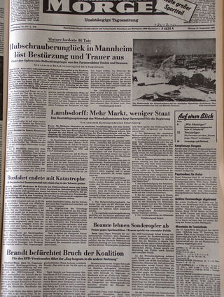 "MM"-Zeitungsseite vom 13. September 1982.