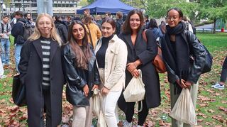 Erstis, die den Frauenanteil anheben (von links): Luca Herzog, Basak Akan, Fatma Nur Eroglu, Alisa Stein und Rima Ghebre Meskel.