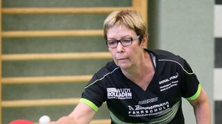 Christine Klumb – hier noch im Ketscher Trikot – holte für die SG Käfertal/Vogelstang die Kastanien aus dem Feuer. Sie gewann ihre drei Einzel.