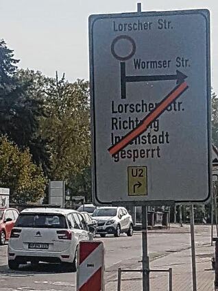 Die Kreuzung in der Lorscher Straße ist ab Montag gesperrt.