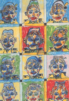 Seelische Erkrankungen haben viele Gesichter: Das Gemälde stammt von Horst Ihrig und wurde bei der Caritas- Ausstellung „Leben und mehr“ gezeigt.