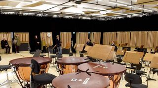 Verbesserte Arbeitsbedingungen für Musiker: der neue Ausweich-Probensaal für das Orchester des Nationaltheaters in Neckarau.