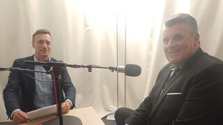 Andreas Pott im Podcast-Studio des „Mannheimer Morgen“.