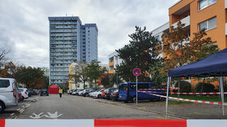 Der erste Tatort in der Philipp-Scheidemann-Straße in Oggersheim. Hier starben zwei Menschen.