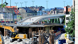 Der Abriss der Hochstraße Süd in Luwigshafen.