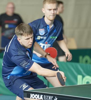 Tomas Mikutis (l.) und Martin Andersen verloren ein wichtiges Doppel.