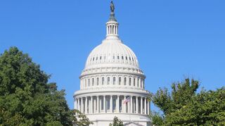 Wahrzeichen Washingtons und politisches Zentrum einer Weltmacht: das Capitol, Domizil für den Kongress der Vereinigten Staaten von Amerika.