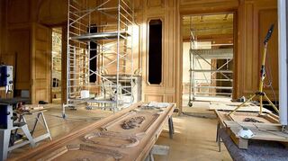 Mindestens ein halbes Jahr lang ist die Lanz-Villa noch eine Großbaustelle. In dieser Zeit soll die ursprüngliche Pracht in das Gebäude zurückkehren.