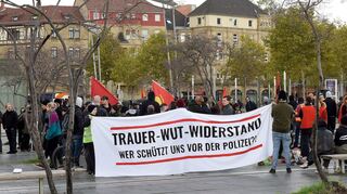 Alter Messplatz in Mannheim: Kundgebung gegen Polzeigewalt