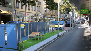 Die Sport-Parklets in der Kunststraße werden kaum genutzt.