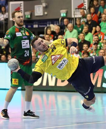 Jannik Kohlbacher erzielte in Magdeburg vier Tore für die Rhein-Neckar Löwen.