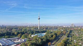 Ein Mannheimer Wahrzeichen: der 1975 eröffnete Fernmeldeturm.