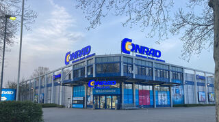 Die Conrad-Filiale in Neckarau. Das Bild ist im Frühjahr entstanden.