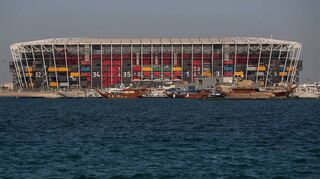 Das Stadion „974“ ist komplett aus Schiffscontainern gebaut. Theoretisch kann die Arena nach der WM recycelt werden.