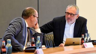 Oberbürgermeister Peter Kurz (r.) will nicht mehr kandidieren, Kämmerer Christian Specht lässt weiter offen, ob nun er das vielleicht möchte.