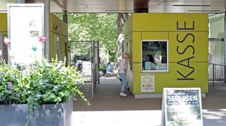 Der Haupteingang des Mannheimer Luisenparks.