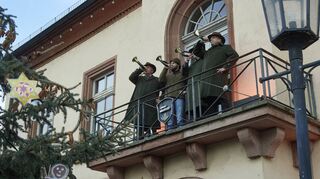 Die Jagdhornbläser haben bei der Eröffnung am Samstag ihren Einsatz.