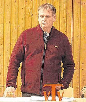 Vorsitzender Kai Rhein bei der Mitgliederversammlung.