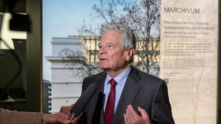 Der ehemalige Bundespräsident Joachim Gauck im Marchivum.