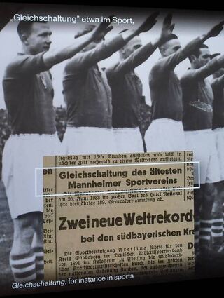 Konsequente Gleichschaltung: Der Sport und alle Vereine wurden auf die Nazi-Dikatatur ausgerichtet.