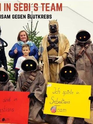 Auch der Star-Wars-Kostümclub „German Garrison“, in dem Barbara Piehl, Erzieherin an Dominik und Sebastians Schule Mitglied ist, unterstützt „Sebi’s Team“ - unter anderem mit einem Shooting.