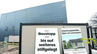 Vorerst passiert hier gar nichts mehr: Baustelle für die Oper am Luisenpark. Wann weiter gebaut wird, weiß niemand.